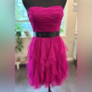 Teeze Me Pink Dress with Black Accent